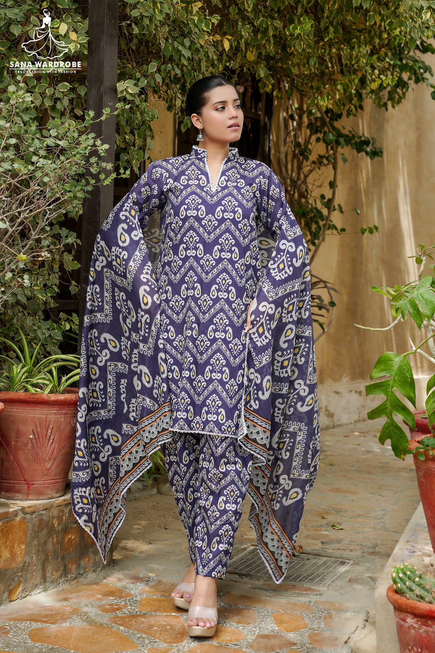 Pure Lawn 3-Piece Printed Suit