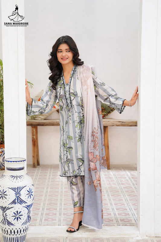 Banadora Lawn 3-Piece Unstitched Suits