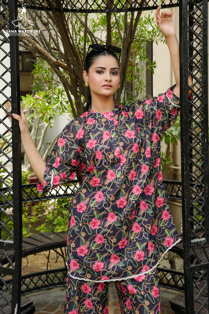 3-Piece Printed Suit  Summer Wear