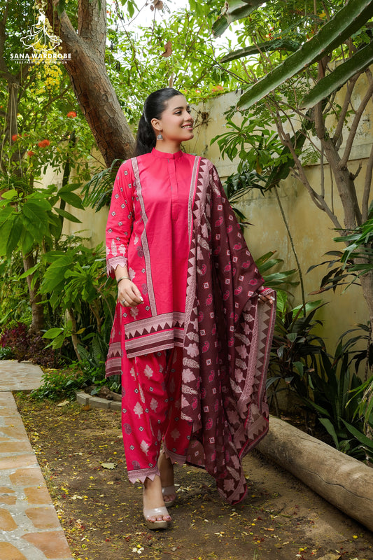 3-Piece Printed Suit