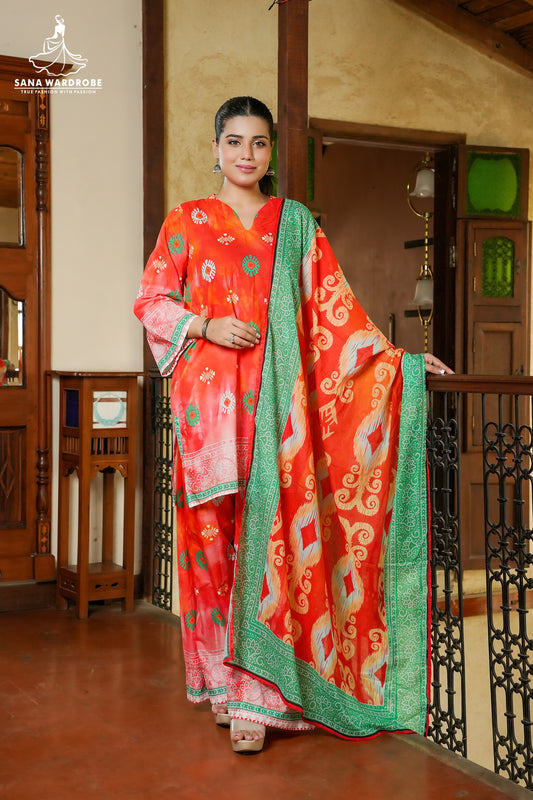 3 Piece Printed Suit Unstitched Summer Wear