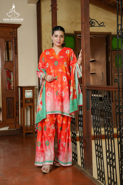 3 Piece Printed Suit Unstitched Summer Wear