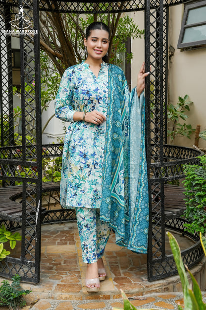 3-Piece Printed Pure Lawn Suit