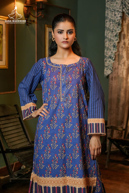 3-Piece Pure Lawn  Printed Suit