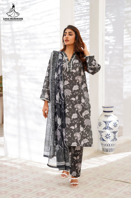 Banadora Lawn Unstitched 3PC Suits